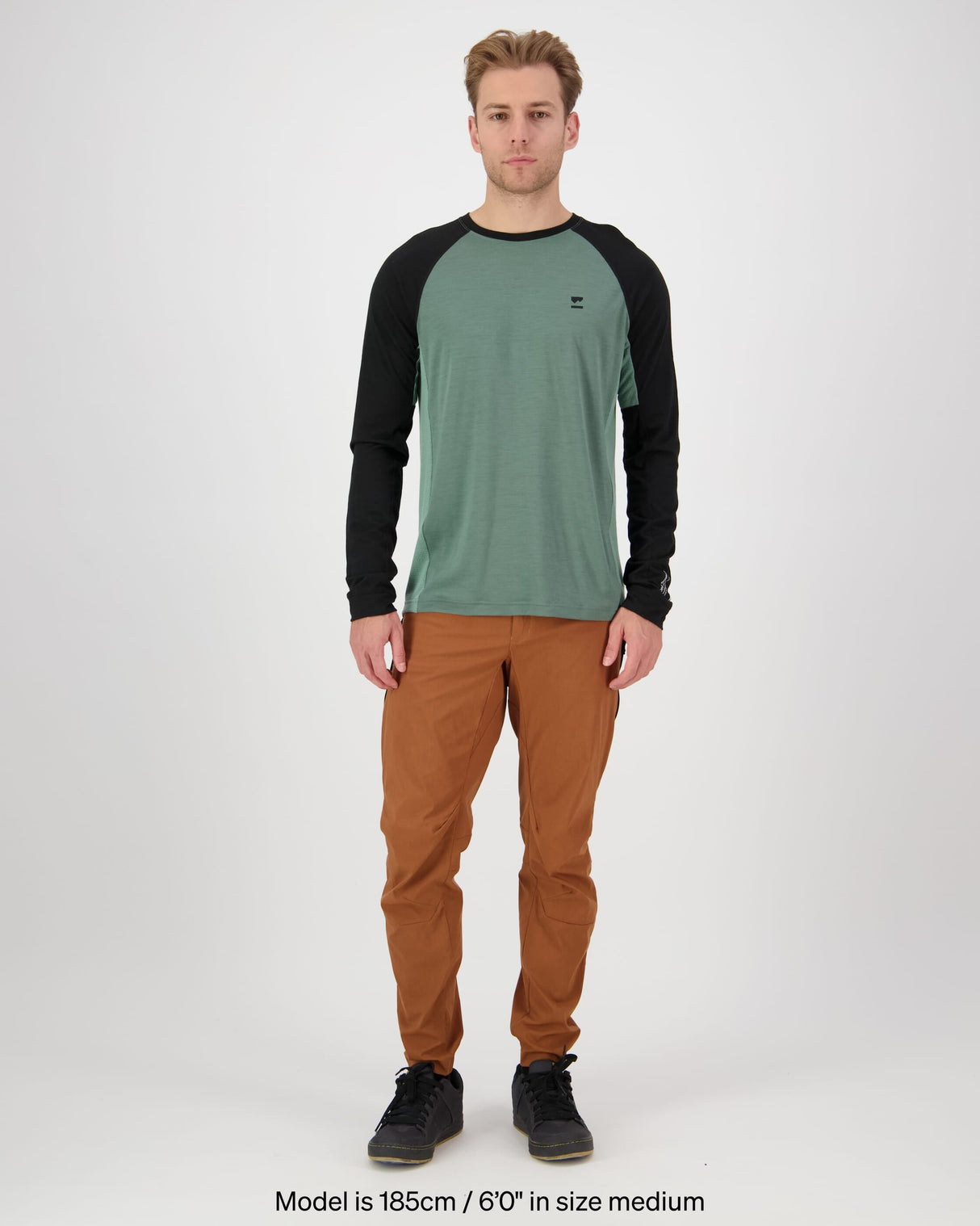 Mons Royale | Tarn Merino Long Sleeve - Cypress / Black / Thyme | Men's Bike Jersey - Bei 2-Cycle GmbH Freiburg entdecken!