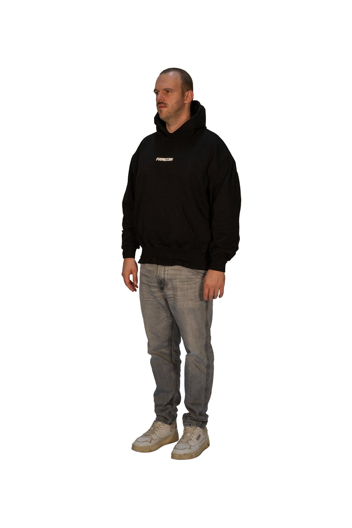FRAEZEN Oversized Fit Hoodie black
