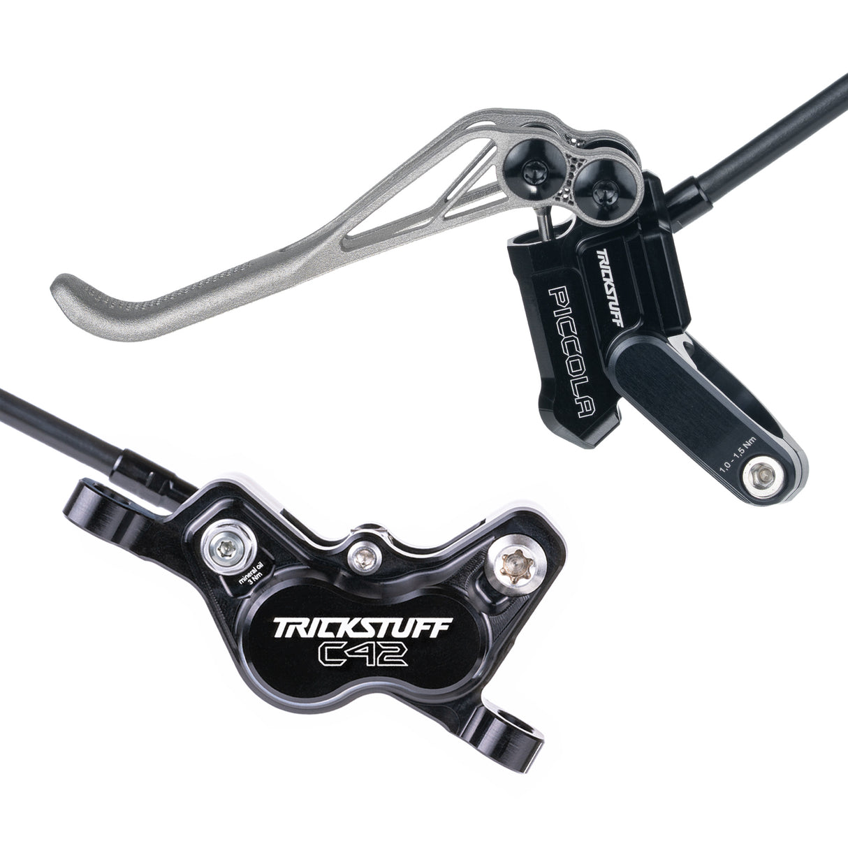 Trickstuff Piccola HD Titanium front and rear disc brake set